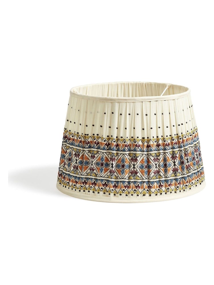 Oka Cream Ponto Embroidered Lampshade 35cm - Image 1 of 2