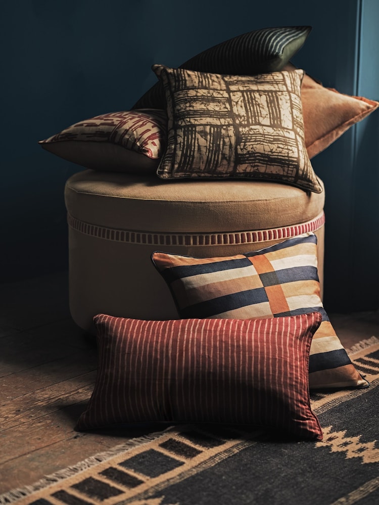 Oka Green Taika Cushion Cover - Image 1 of 4 Oka Green Taika Cushion Cover - Image 1 of 4