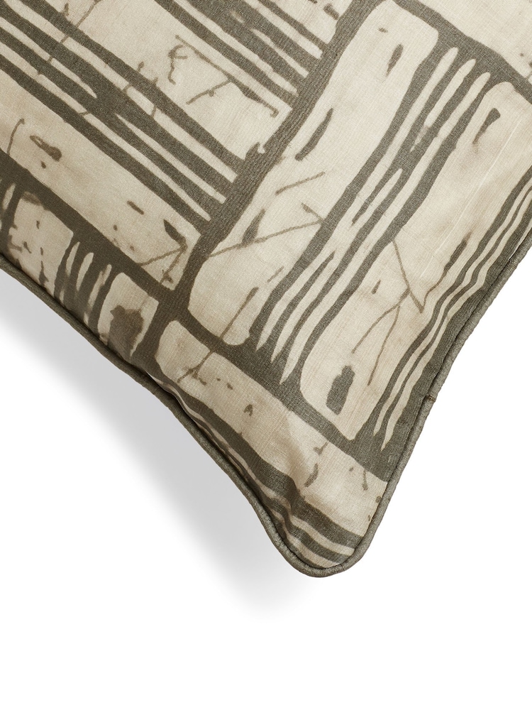 Oka Green Taika Cushion Cover - Image 4 of 4 Oka Green Taika Cushion Cover - Image 4 of 4
