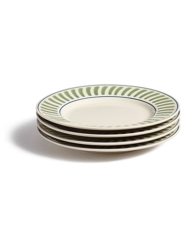 Oka Set of 4 Green Kintaro Side Plates - Image 2 of 4