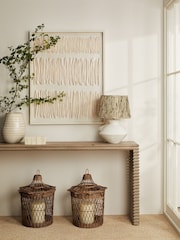 Oka Grey Elemeri Pleated Silk Lampshade 35cm - Image 1 of 3