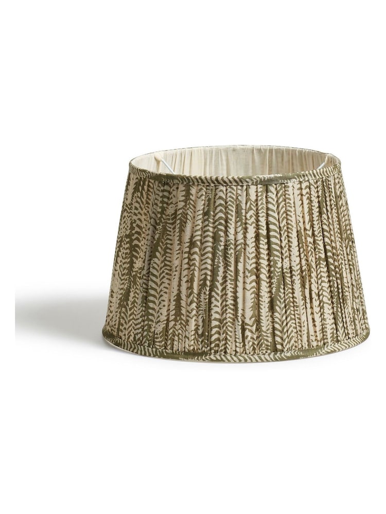 Oka Grey Elemeri Pleated Silk Lampshade 35cm - Image 2 of 3
