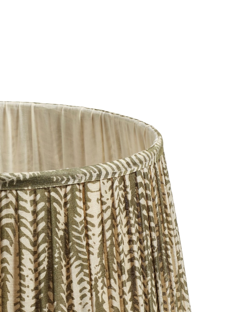 Oka Grey Elemeri Pleated Silk Lampshade 35cm - Image 3 of 3