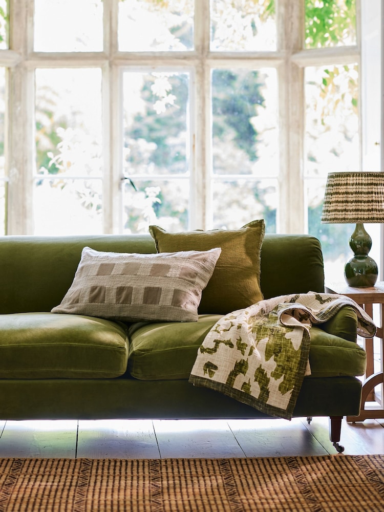 Oka Green Archibald Cushion Cover - Image 1 of 3