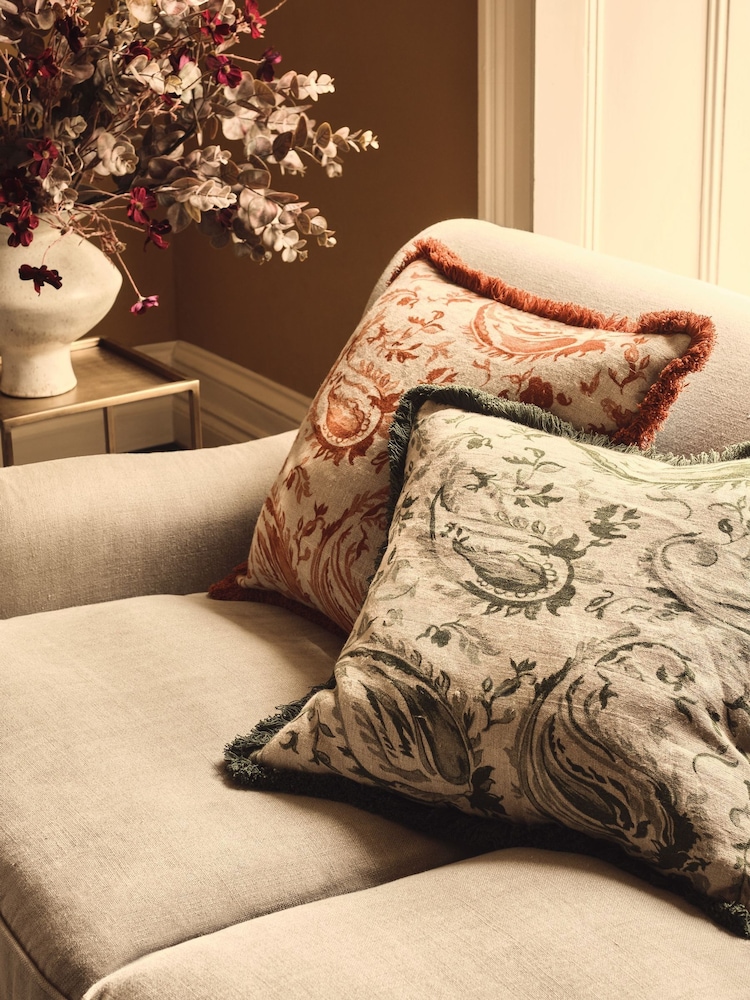 Oka Green Wilde Cushion Cover - Image 1 of 4