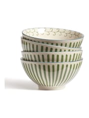 Oka Set of 4 Green Kintaro Bowls - Image 2 of 3