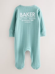 Baker by Ted Baker 2 Pack Textured Sleepsuits - Image 3 of 10