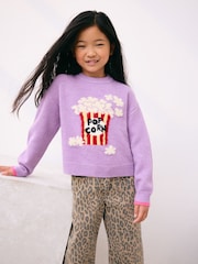 Purple Popcorn Graphic Jumper (3-16yrs) - Image 1 of 8