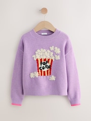 Purple Popcorn Graphic Jumper (3-16yrs) - Image 5 of 8