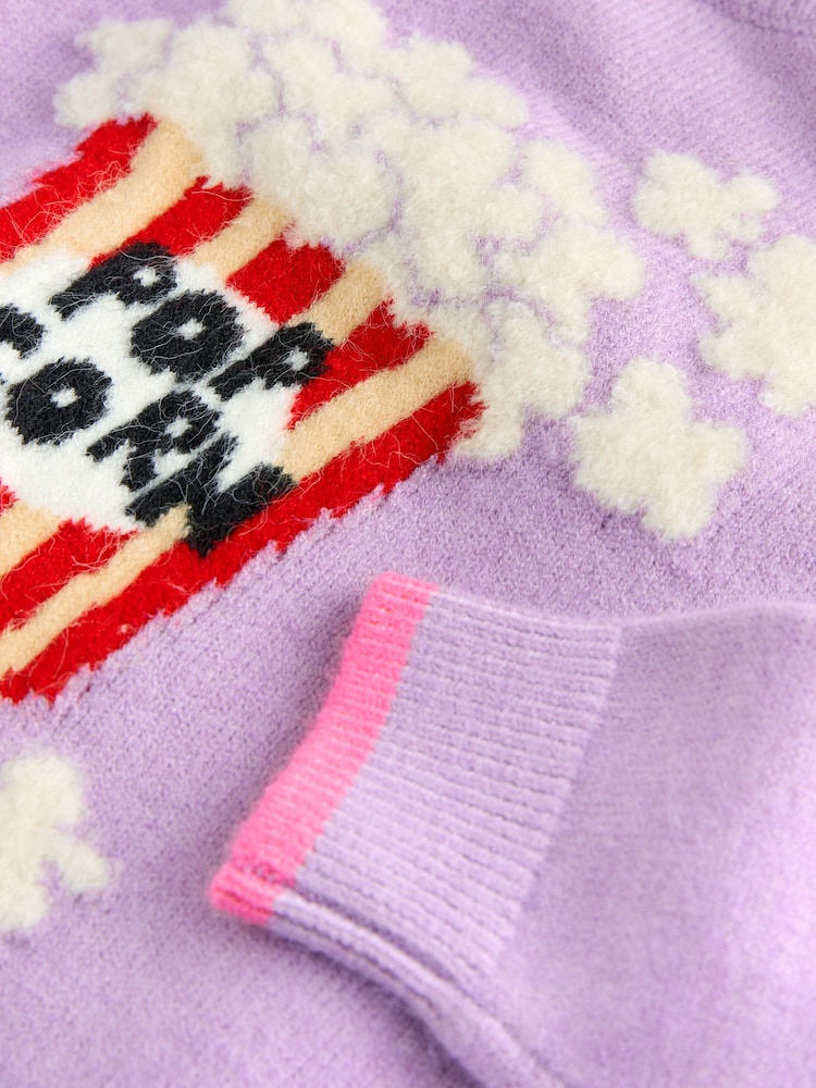 Purple Popcorn Graphic Jumper (3-16yrs) - Image 8 of 8