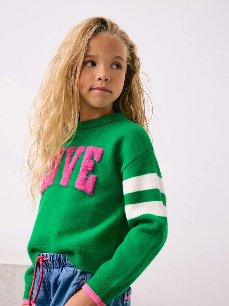 Green Love Graphic Jumper (3-16yrs) - Image 2 of 7