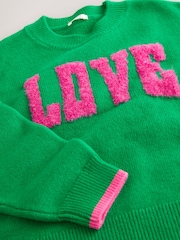 Green Love Graphic Jumper (3-16yrs) - Image 6 of 7