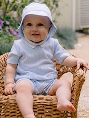 Emile Et Rose Blue Fishermans 100% Cotton Hat With Chin Strap - Image 1 of 3