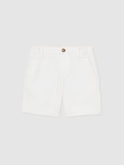 Blanco - Pantalones cortos chinos con elástico Wicket de Reiss - Imagen 2 de 5