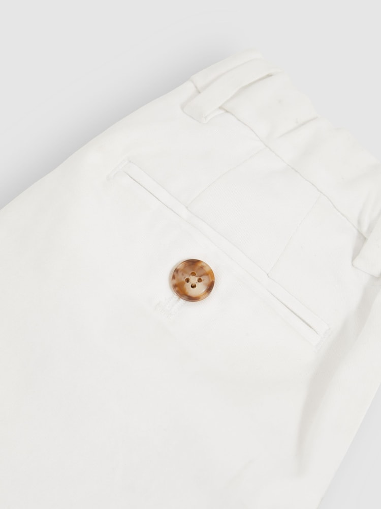 Blanco - Pantalones cortos chinos con elástico Wicket de Reiss - Imagen 5 de 5