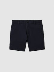 Azul marino - Pantalones cortos chinos con elástico Wicket de Reiss - Imagen 2 de 5