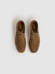Reiss Stone Cannes Suede Penny-Strap Espadrilles - Image 3 of 6