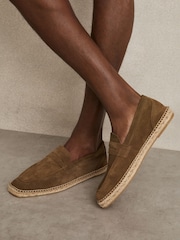 Reiss Stone Cannes Suede Penny-Strap Espadrilles - Image 5 of 6