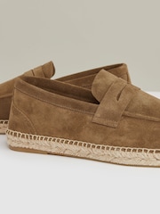 Reiss Stone Cannes Suede Penny-Strap Espadrilles - Image 6 of 6