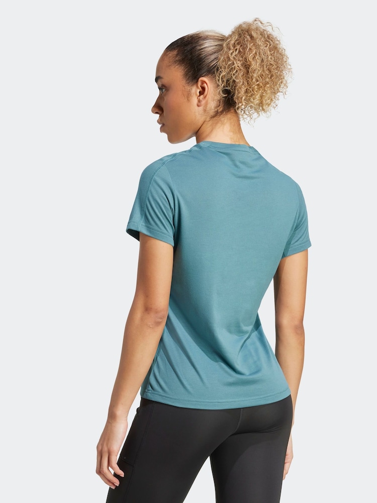 adidas Green Train Essentials Crew Neck T-Shirt - Image 2 of 6 adidas Green Train Essentials Crew Neck T-Shirt - Image 2 of 6