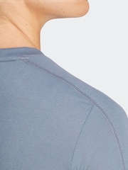 adidas Light Blue Train Essentials Crew Neck T-Shirt - Image 4 of 6