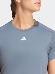 adidas Light Blue Train Essentials Crew Neck T-Shirt - Image 5 of 6