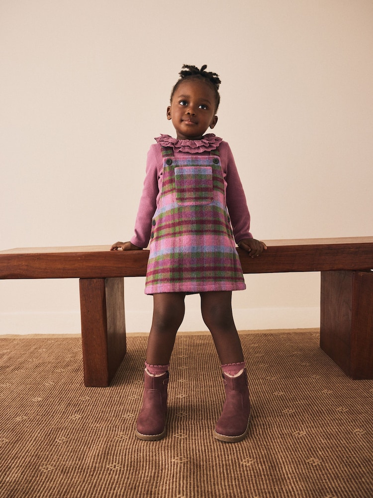 Purple Check Pinafore Dress (3mths-8yrs) - Image 1 of 8