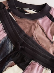 Brown Abstract Cosy Long Sleeve Pyjamas - Image 7 of 8