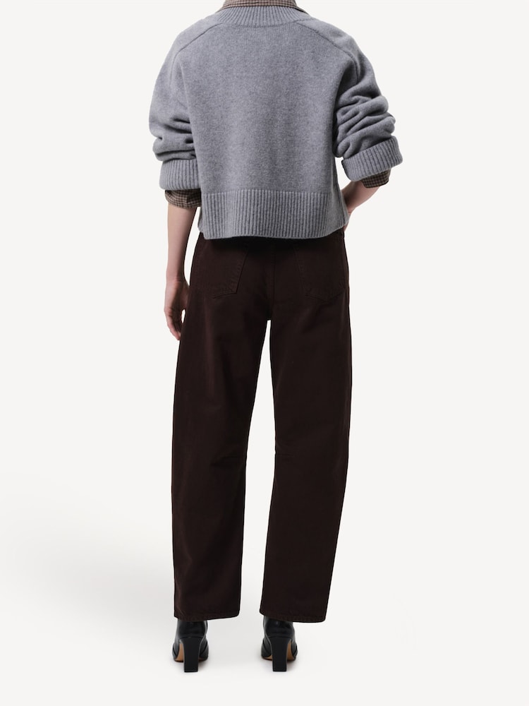 Citizens of Humanity Chocolate Brown Miro Wash Mid Rise Relaxed Barrel Jeans - Image 2 of 6
