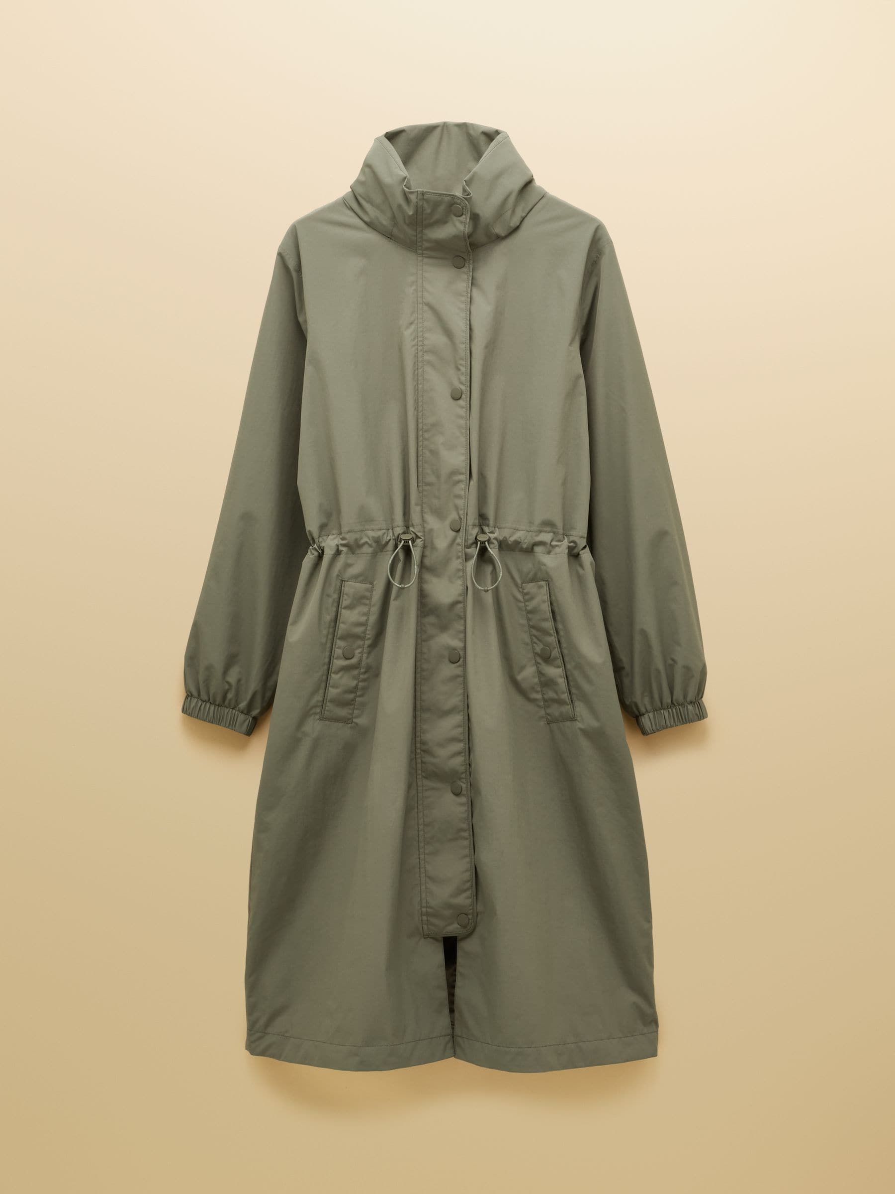 Buy Joules Hensley Khaki Green Longline Waterproof Coat with