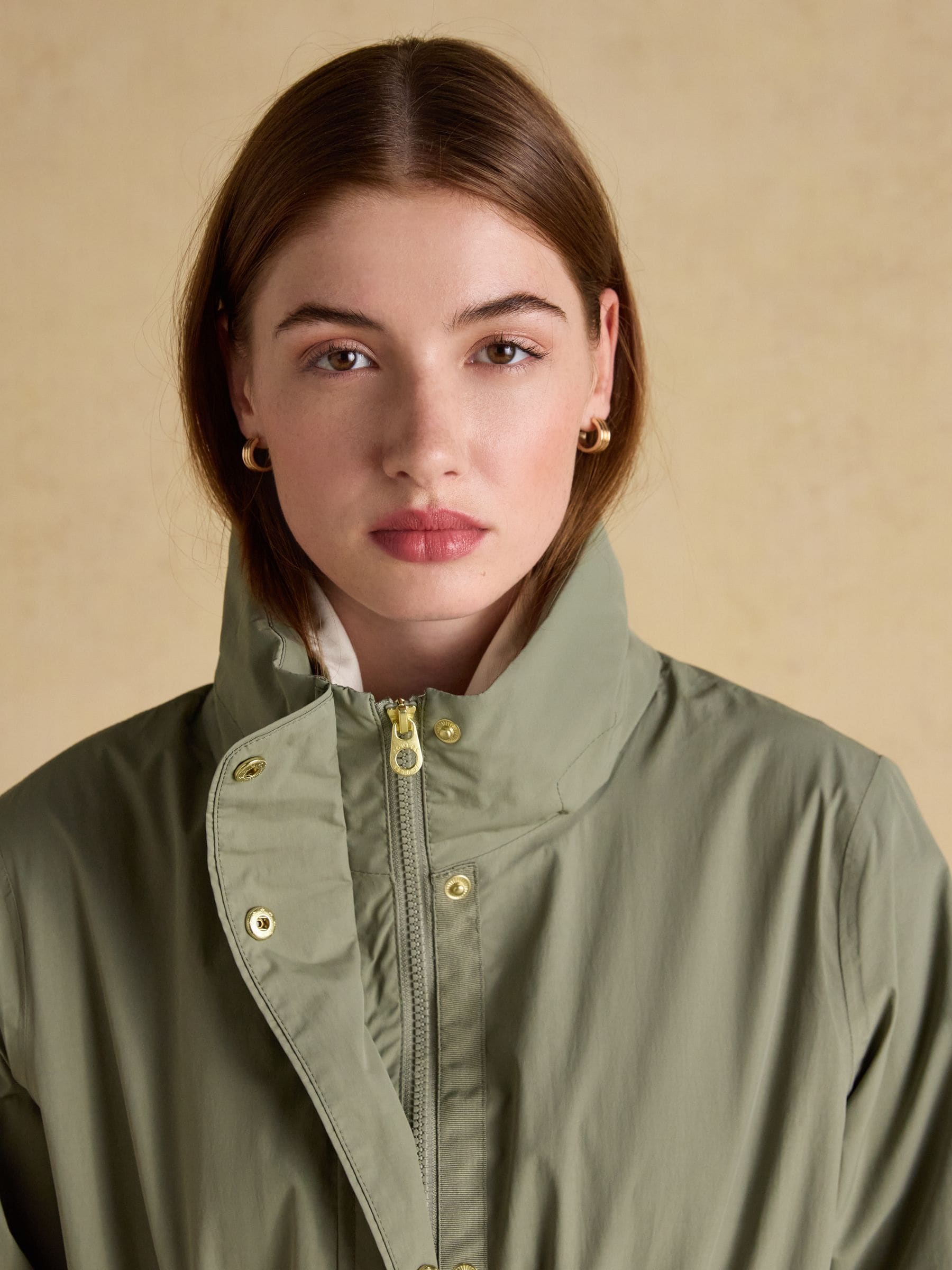 Buy Joules Hensley Khaki Green Longline Waterproof Coat with