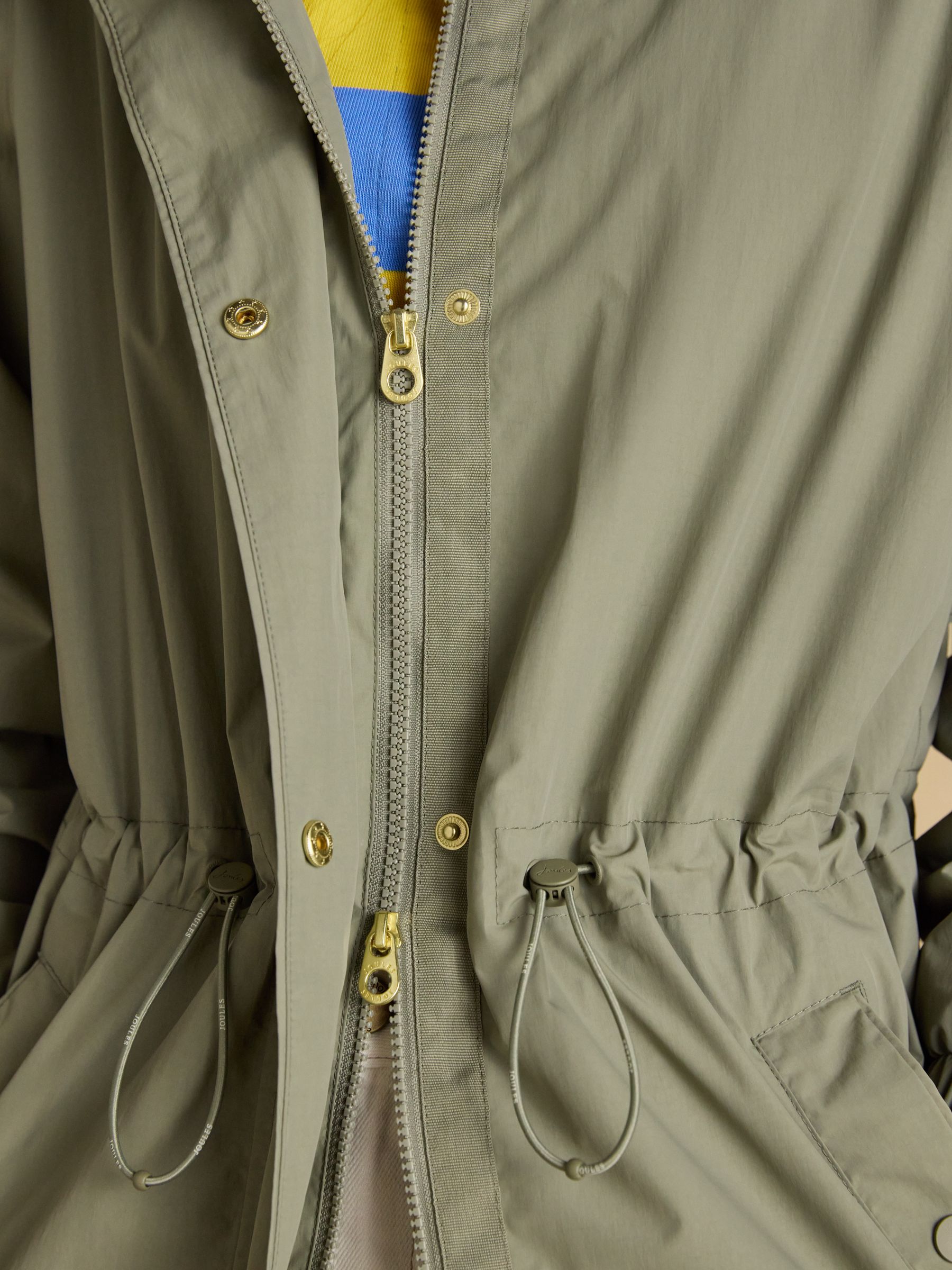Buy Joules Hensley Khaki Green Longline Waterproof Coat with