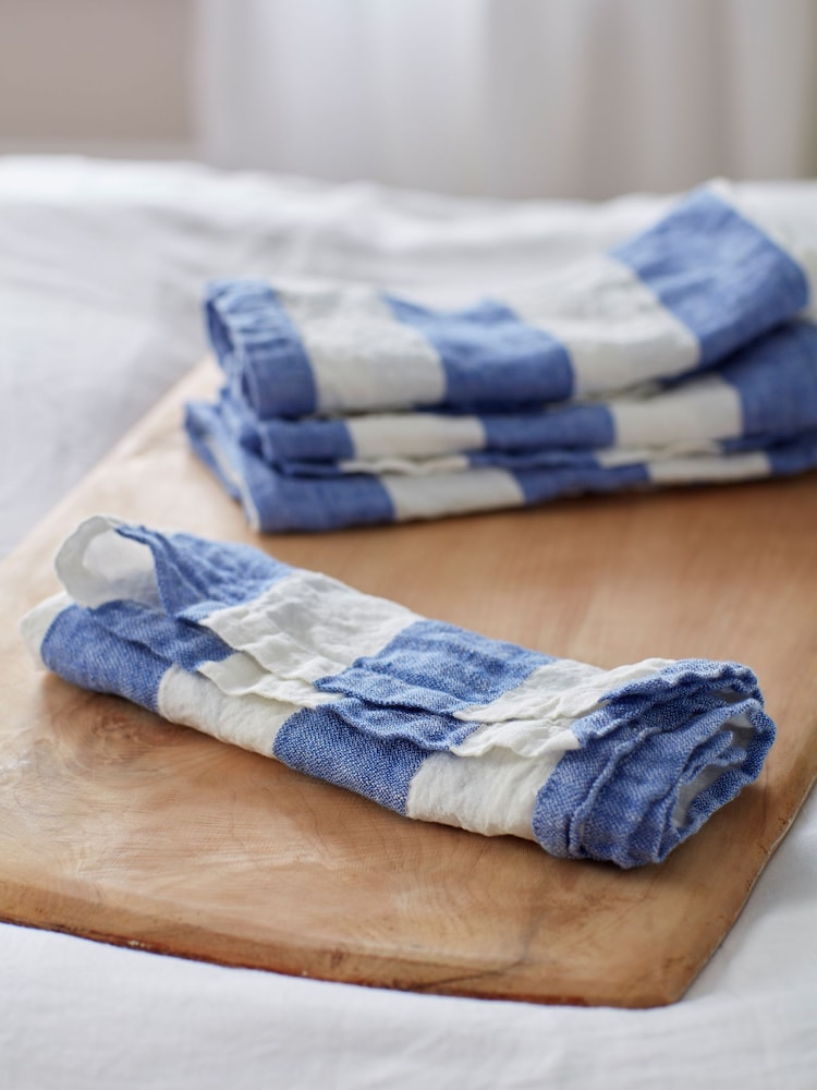 Secret Linen Store Wide Stripe 100% Linen Napkins - Imagem 1 de 2
