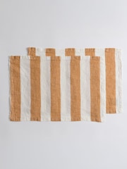 Secret Linen Store Amber Wide Stripe 100% Linen Placemats - Image 3 of 3
