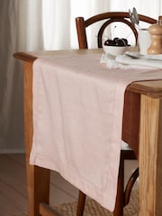 Secret Linen Store Blush Pink Twill Table Runner - Image 1 of 3