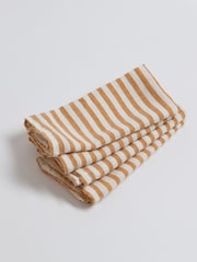 Secret Linen Store Amber Mid Stripe 100% Linen Napkins - Image 3 of 3