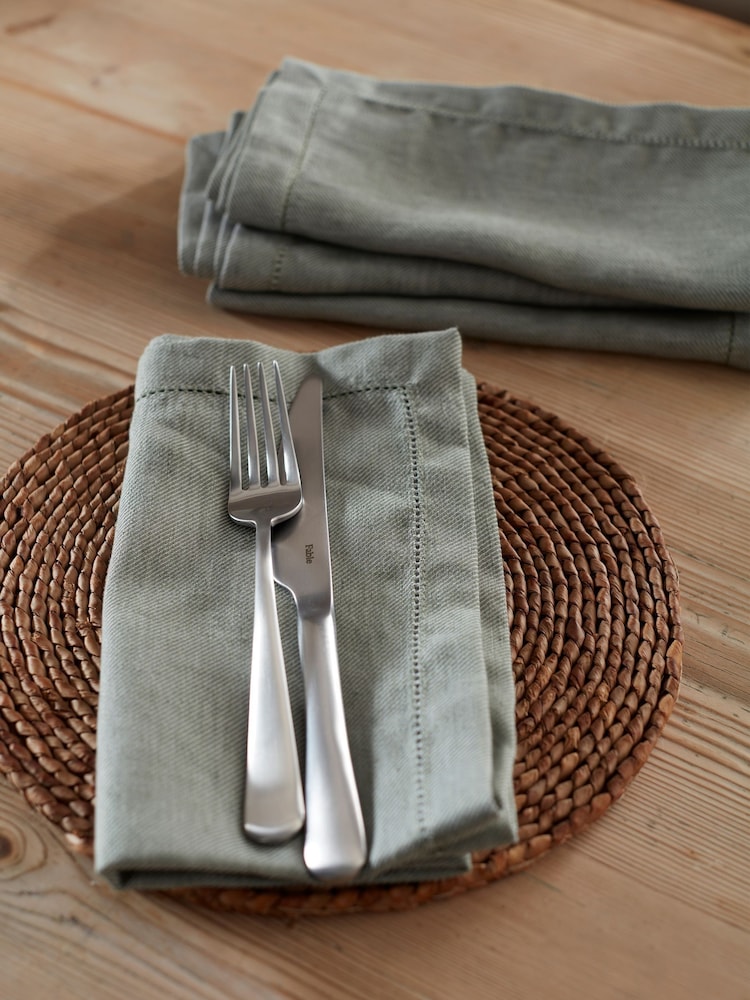 Secret Linen Store Olive Green Twill Napkins - Image 1 of 3