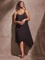 Live Unlimited Black Pom Pom Hanky Hem Dress - Image 3 of 4