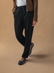 Black Premium Tapered Jersey Joggers - Image 3 of 8