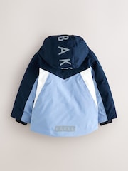 Baker by Ted Baker Blue Waterproof Padded Ski Coat - Image 3 of 9