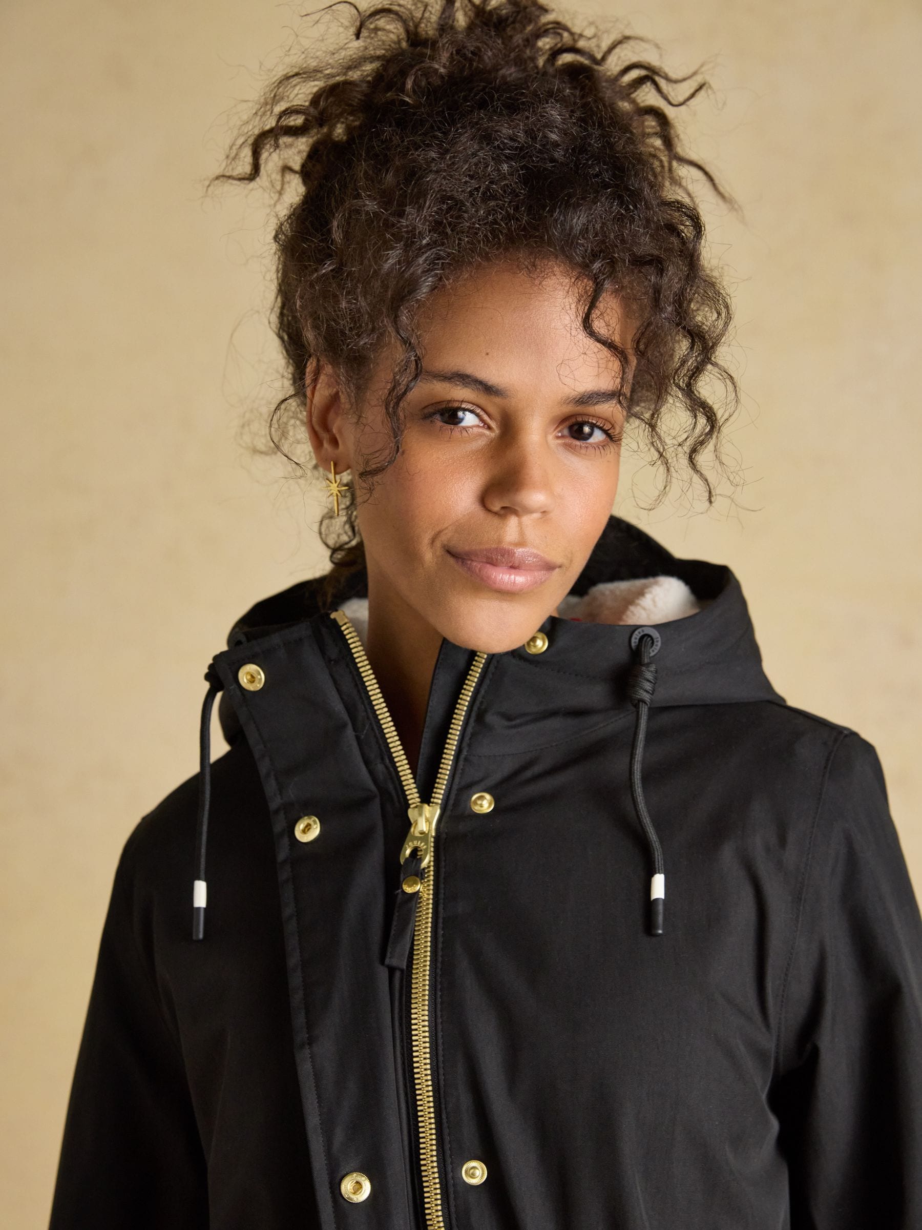 Buy Joules Portwell Cosy Black Fleece Lined Waterproof Raincoat