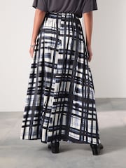 Cream/Dəniz Yoxlanması - Atlaz qatlı Maxi Ətək - 8şəkildən 3 şəkil