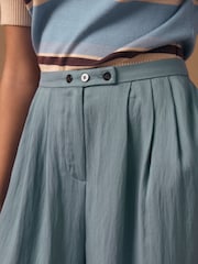 Light  Blue Superwide Pleated Trousers - Image 4 of 7