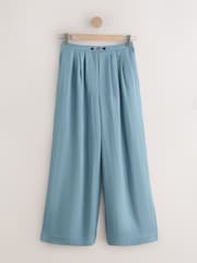 Light  Blue Superwide Pleated Trousers - Image 5 of 7