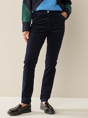 Navy Blue Corduroy Skinny Trousers - Image 3 of 9