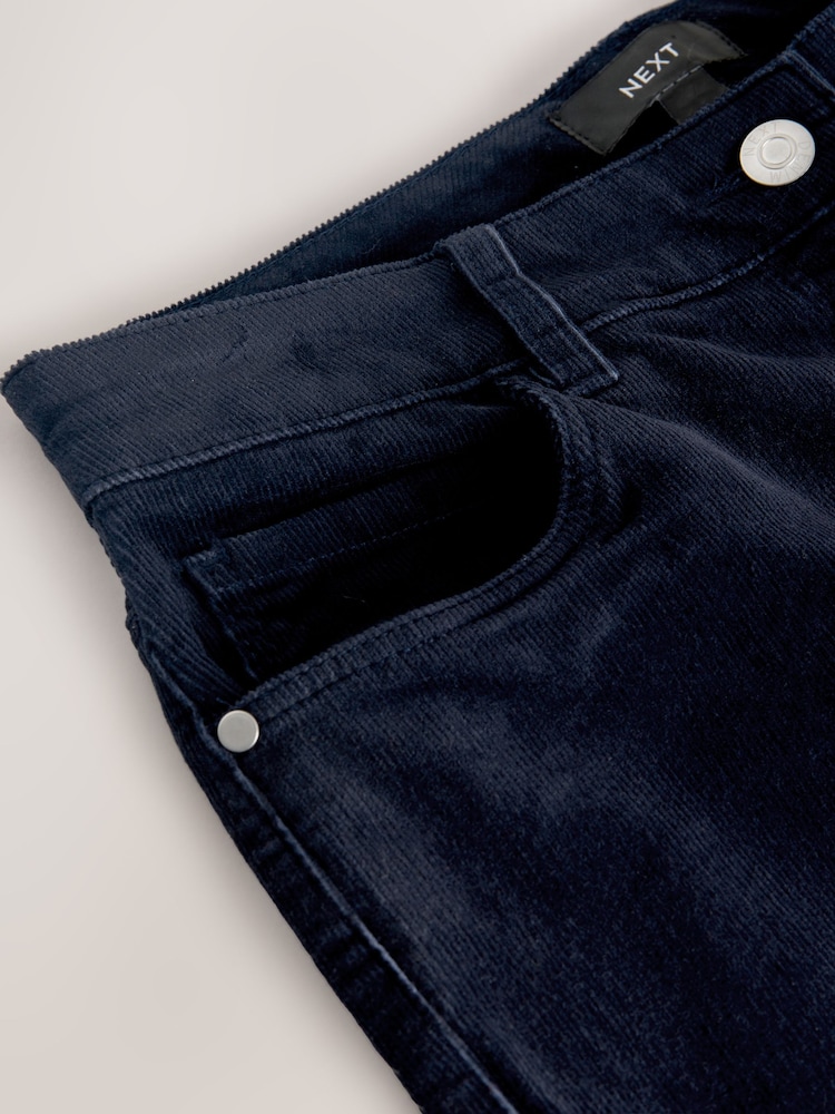 Navy Blue Corduroy Skinny Trousers - Image 9 of 9 Navy Blue Corduroy Skinny Trousers - Image 9 of 9