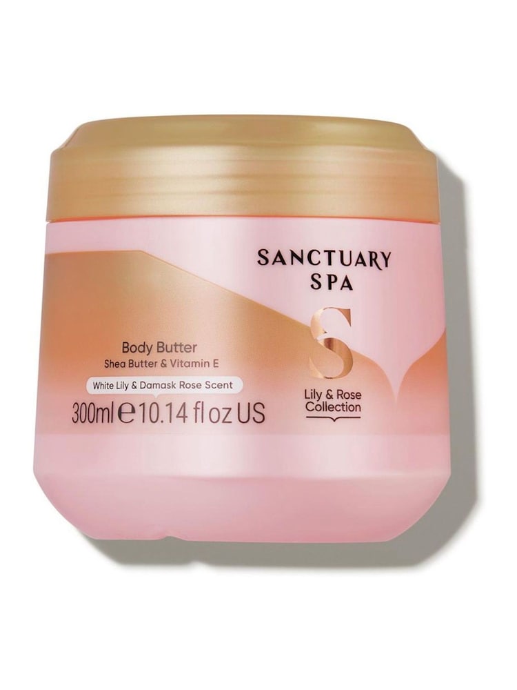 Sanctuary Spa Lily and Rose Collection Body Butter 300ml - Image 1 of 1 Sanctuary Spa Lily and Rose Collection Body Butter 300ml - Image 1 of 1