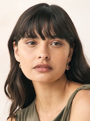 Champagne Gold Stone Sparkle Teardrop Earrings - Image 1 of 6
