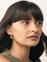 Champagne Gold Stone Sparkle Teardrop Earrings - Image 2 of 6