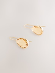 Champagne Gold Stone Sparkle Teardrop Earrings - Image 4 of 6